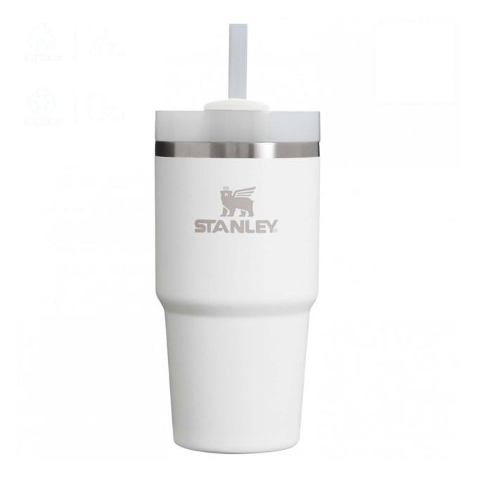 Термокружка Stanley Quencher H2.0 0,68 л с трубочкой, белая 10-08481-007
